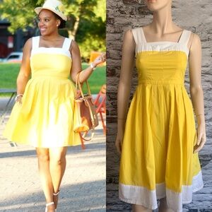Gap Fit and Flare Yellow Sundress Dress Size 4 Women’s
